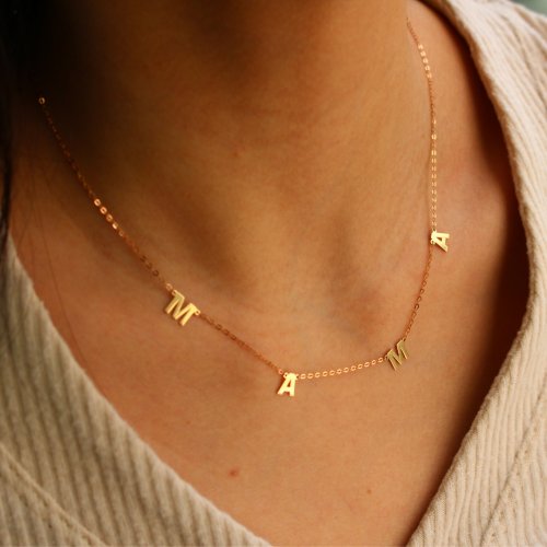 Mama Necklace 10k Gold