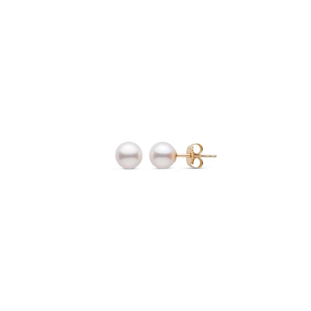 14k gold pearl stud earrings