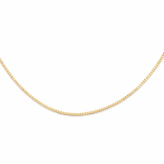 dainty 14k gold box chain