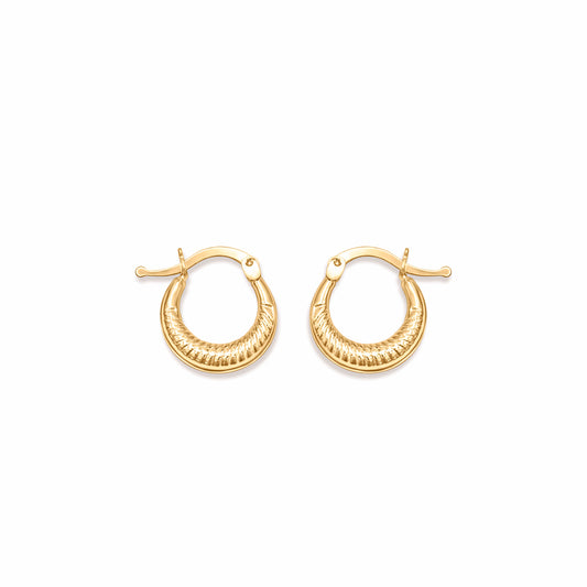 dainty 14k mini gold hoops