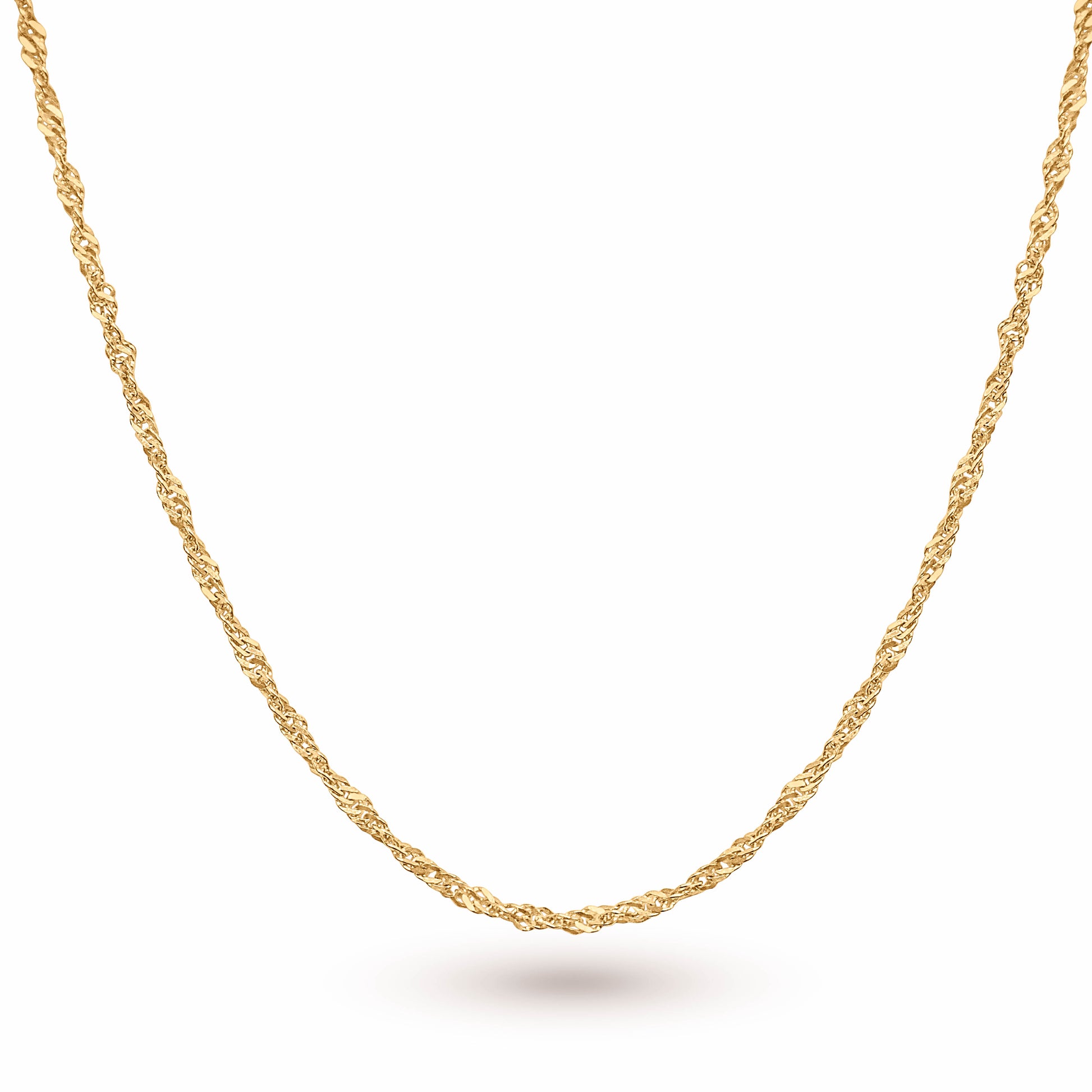 dainty 14k gold singapore chain 