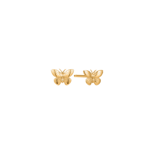 gold butterfly stud earrings 10k 