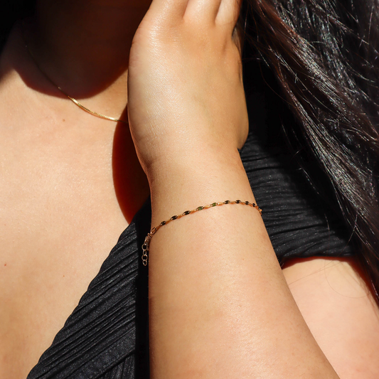 10k solid gold mirror bracelet