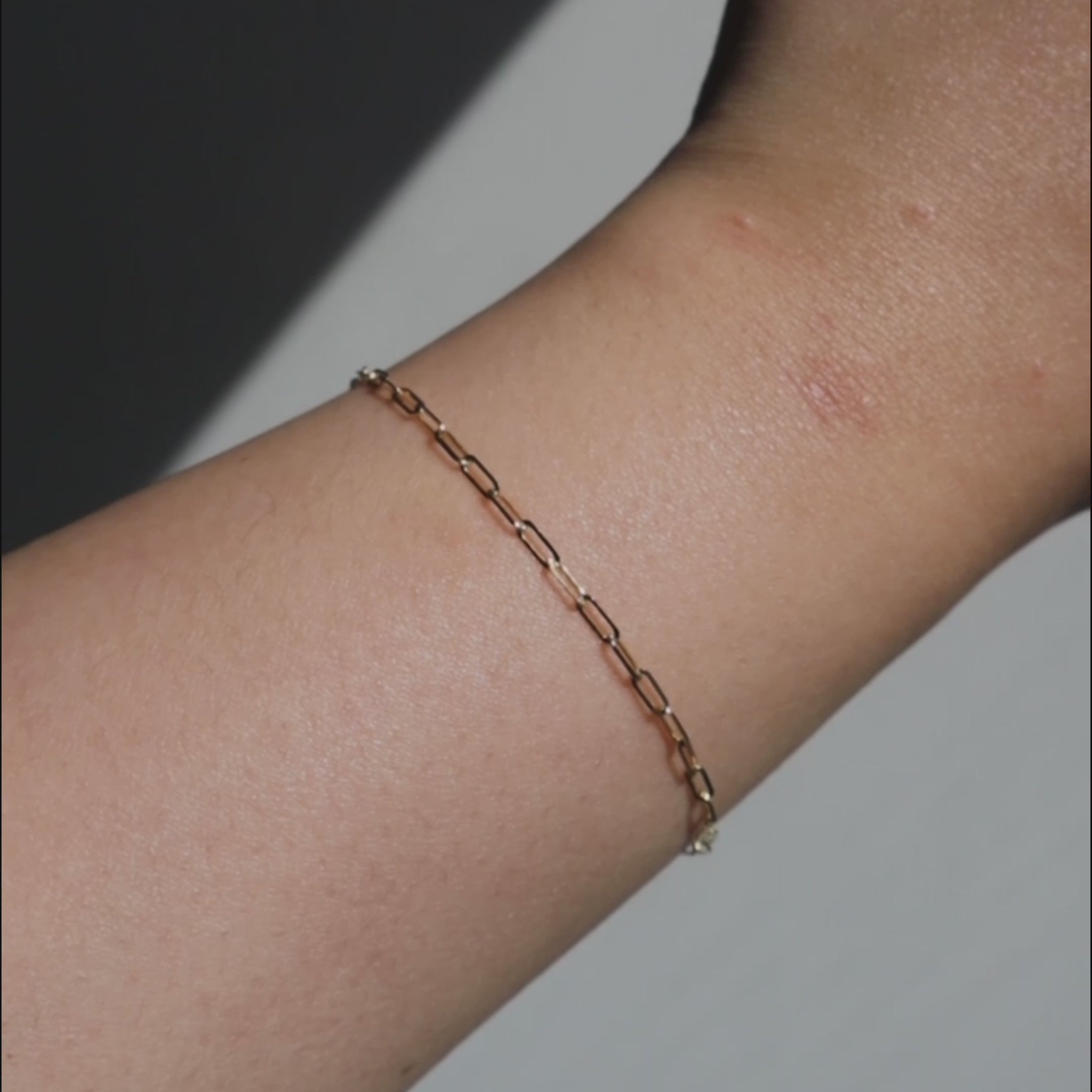 mini paperclip chain bracelet dainty