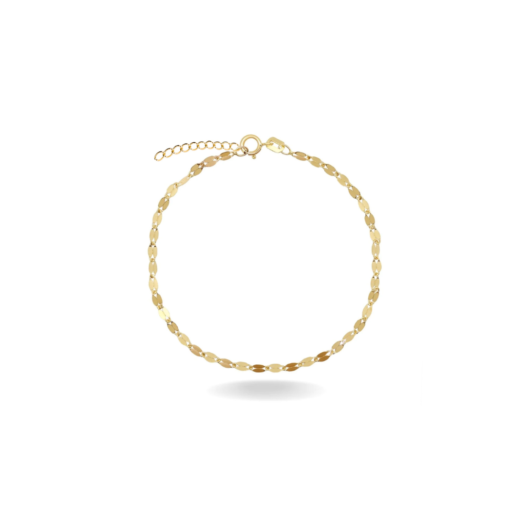 10k solid gold mirror bracelet